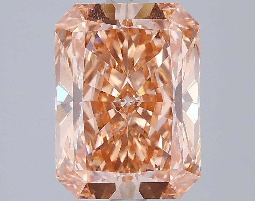 3.01 Ct. Fancy Intense Orangy Pink Radiant Lab Grown Diamond