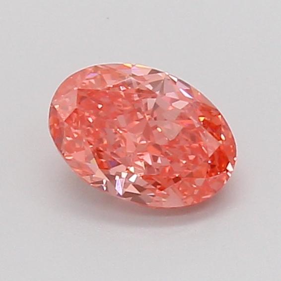 0.77 Ct. Fancy Vivid Pink Oval Lab Grown Diamond