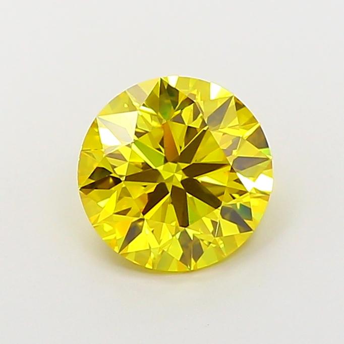 1.72 Ct. Fancy Vivid  Yellow Round Lab Grown Diamond