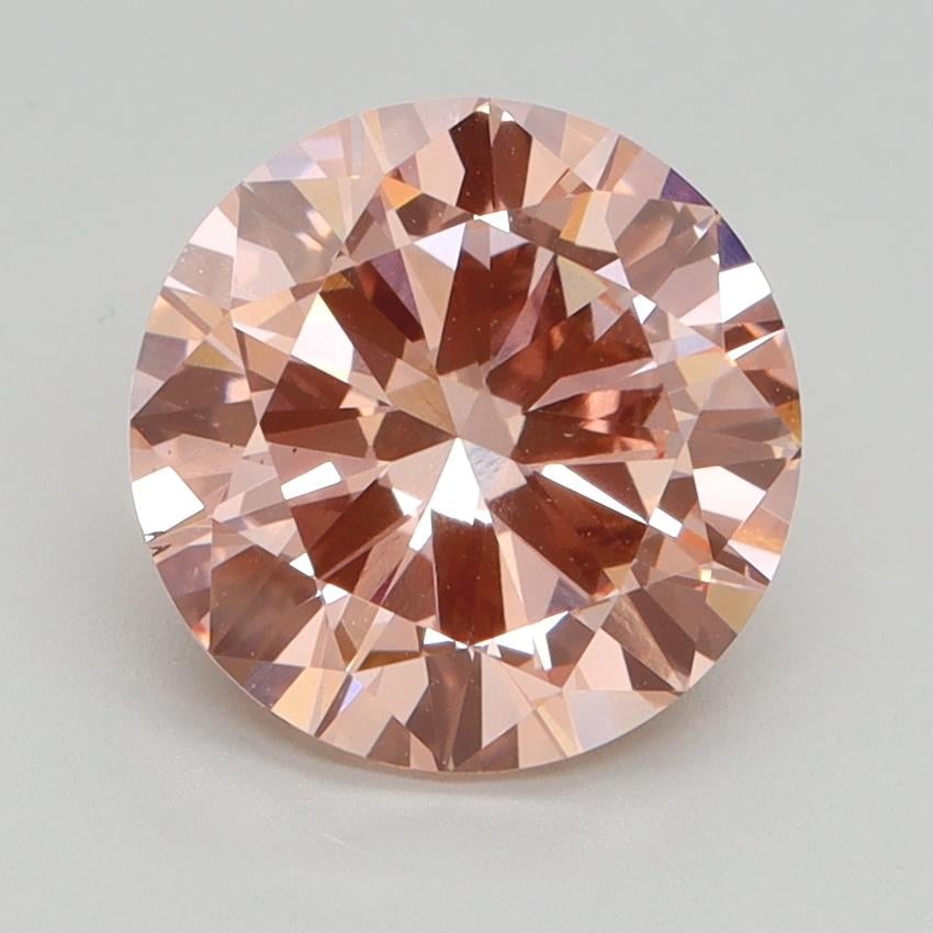 2.50 Ct. Fancy Intense Pink Round Lab Grown Diamond