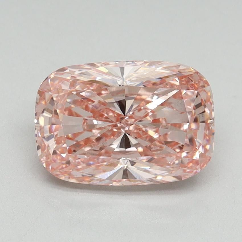 2.02 Ct. Fancy Vivid Pink Cushion Lab Grown Diamond