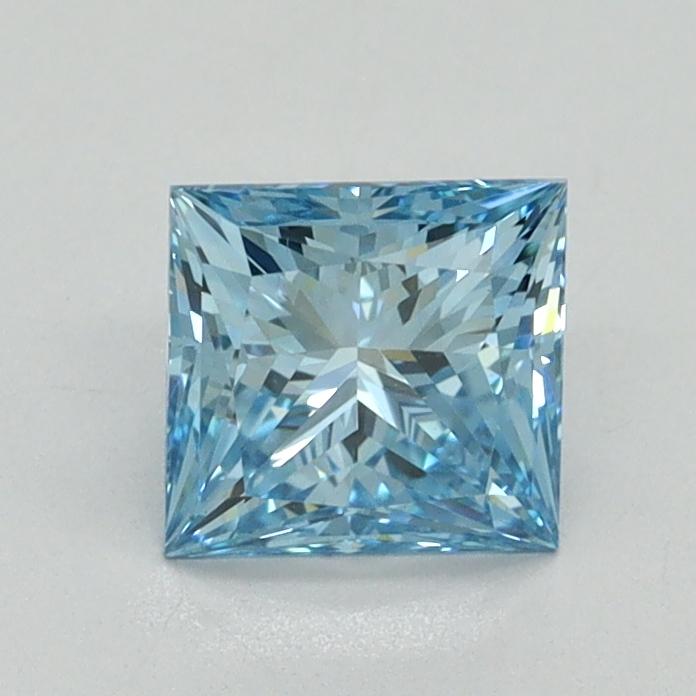 0.90 Ct. Fancy Vivid Blue Princess Lab Grown Diamond
