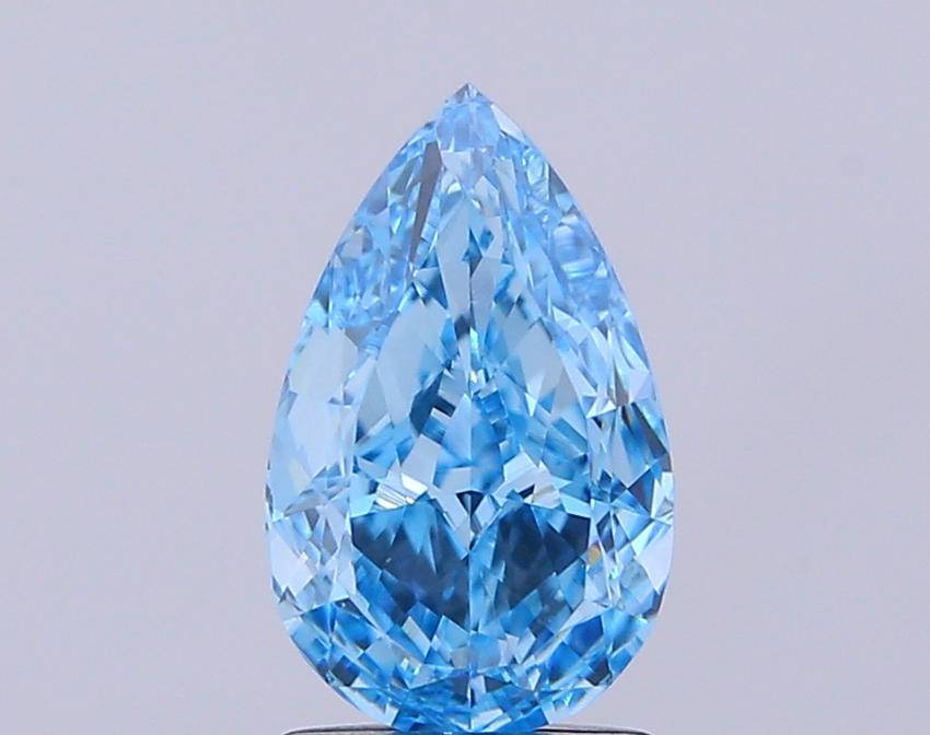 1.97 Ct. Fancy Vivid Blue Pear Lab Grown Diamond
