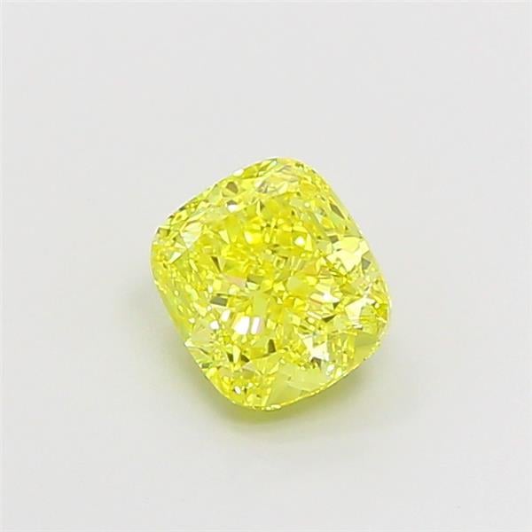 1.29 Ct. Fancy Intense Yellow Cushion Lab Grown Diamond