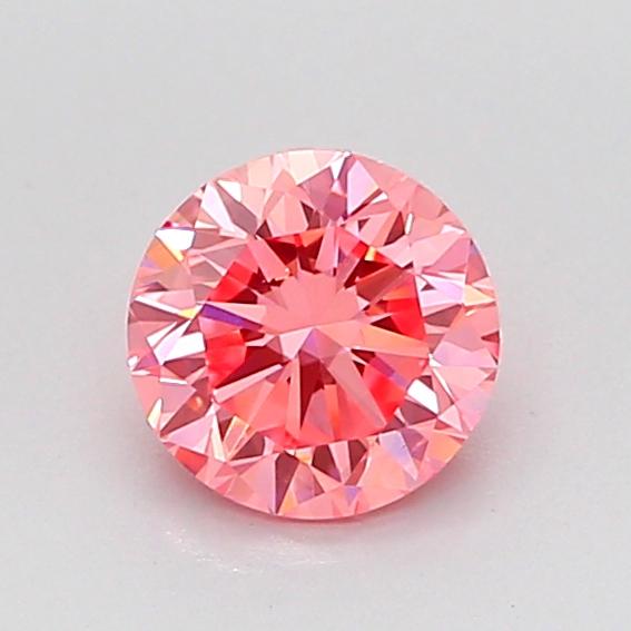 0.73 Ct. Fancy Vivid Pink Round Lab Grown Diamond