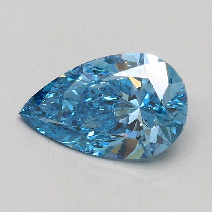 0.54 Ct. Fancy Vivid Blue Pear Lab Grown Diamond