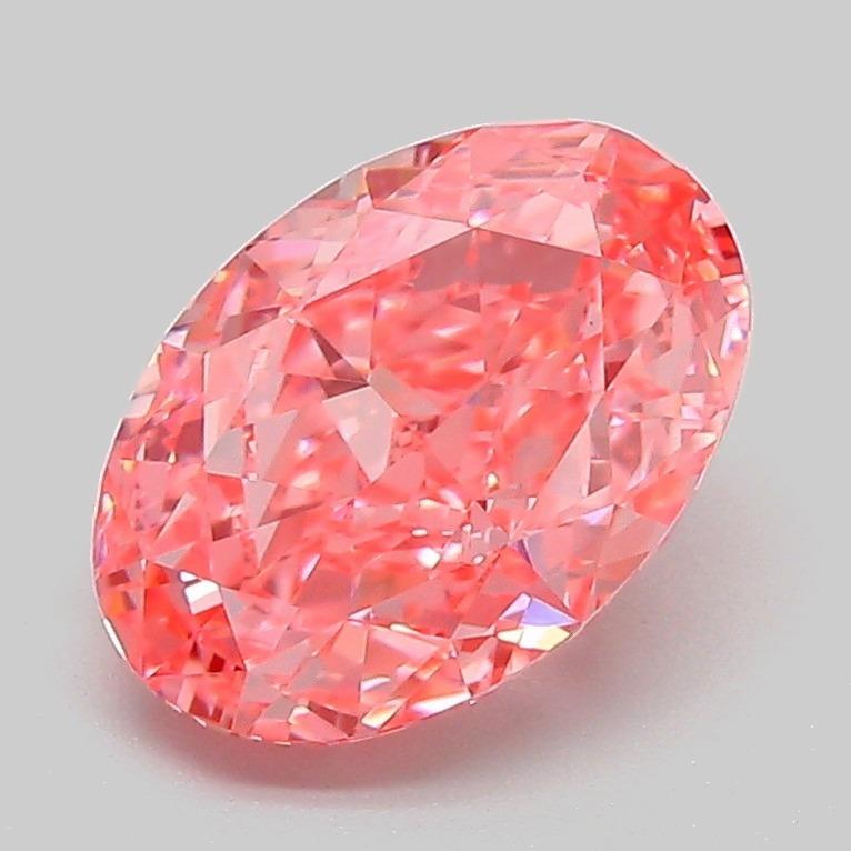 2.04 Ct. Fancy Vivid Pink Oval Lab Grown Diamond
