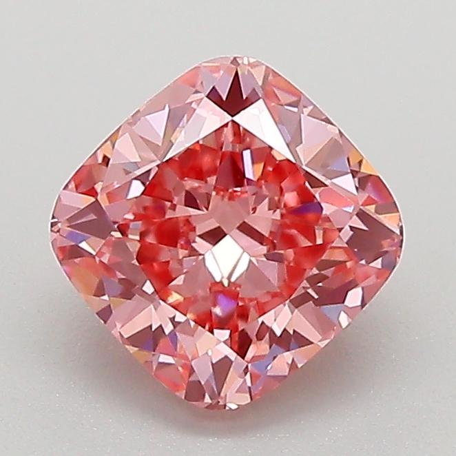1.36 Ct. Fancy Vivid Pink Cushion Lab Grown Diamond