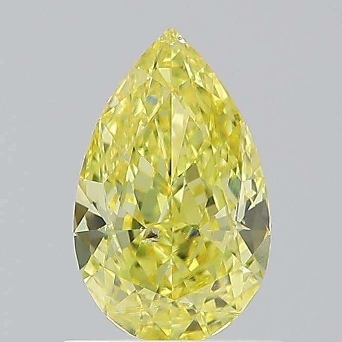 1.02 Ct. Fancy Intense  Yellow Pear Diamond