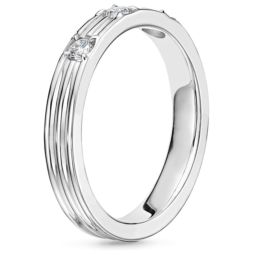18K White Gold Jade Trau Maison Diamond Ring, large side view