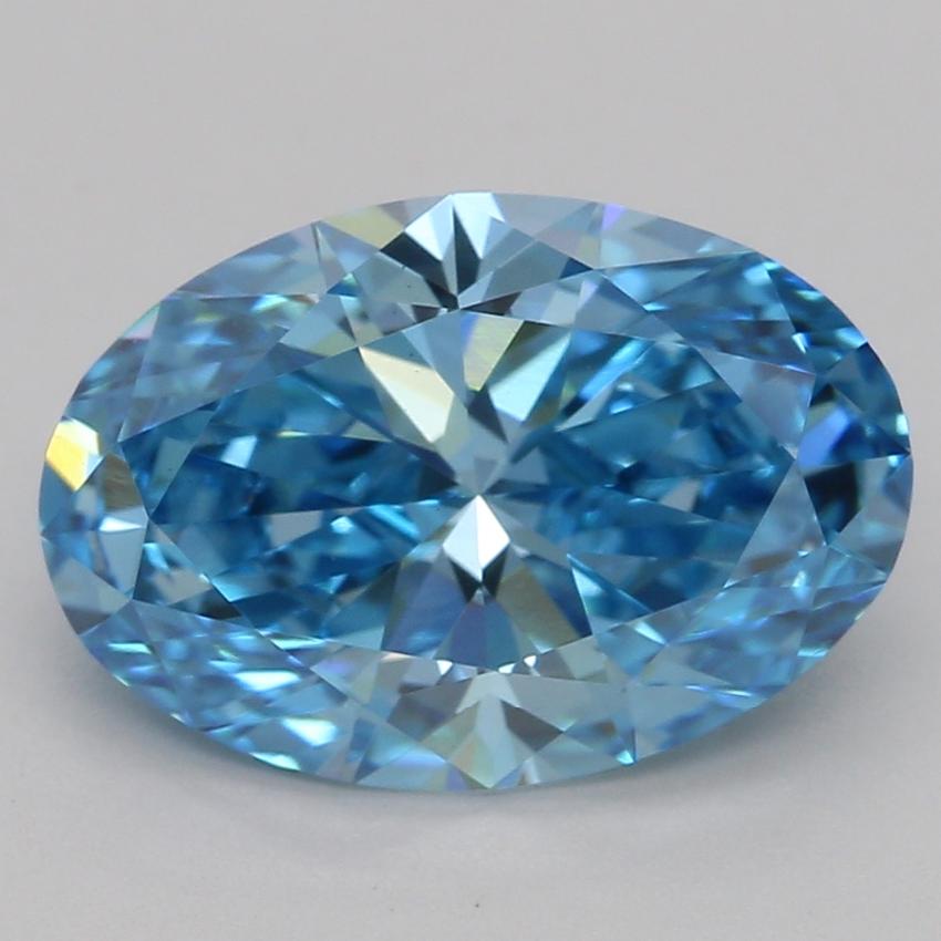 2.02 Ct. Fancy Vivid Blue Oval Lab Grown Diamond