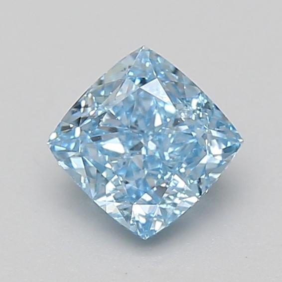 0.98 Ct. Fancy Vivid Blue Cushion Lab Grown Diamond