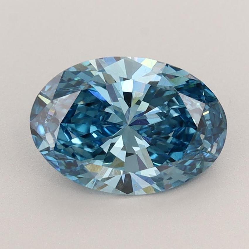 1.73 Ct. Fancy Vivid Blue Oval Lab Grown Diamond