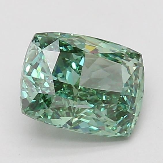 3.01 Ct. Fancy Vivid Blue Cushion Lab Grown Diamond