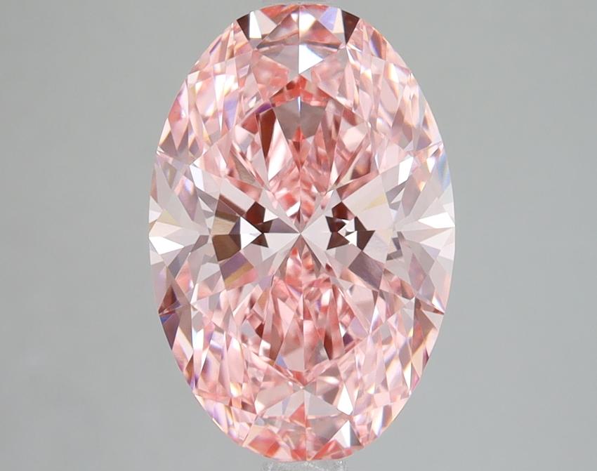 3.59 Ct. Fancy Vivid Pink Oval Lab Grown Diamond