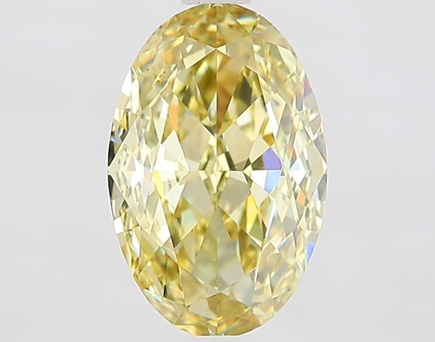 2.10 Ct. Fancy Yellow Oval Lab Grown Diamond