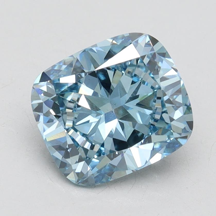 1.94 Ct. Fancy Vivid Blue Cushion Lab Grown Diamond