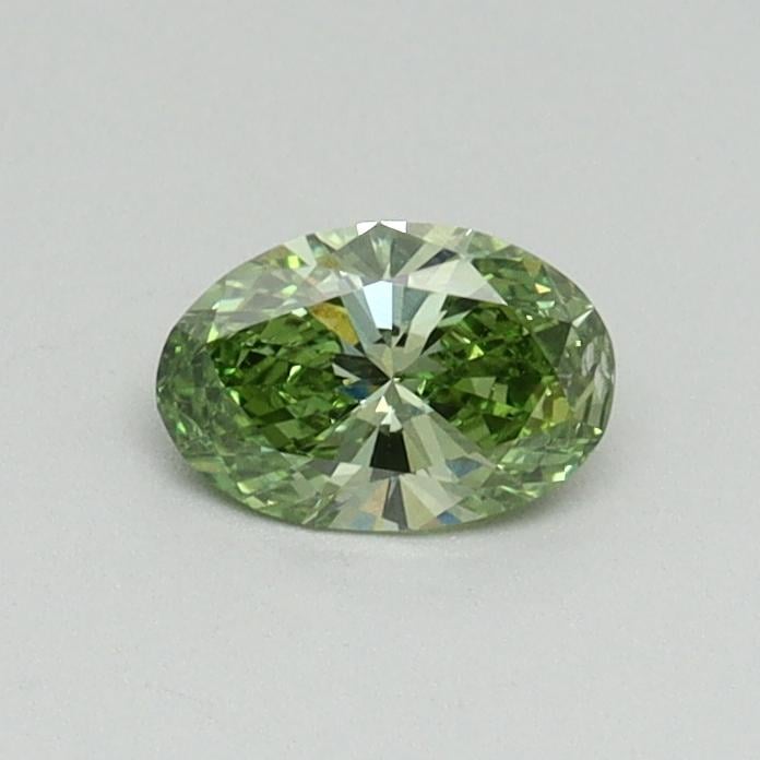 0.31 Ct. Fancy Vivid Green Oval Lab Grown Diamond