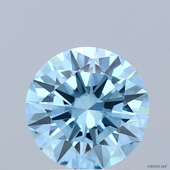 2.00 Ct. Fancy Vivid  Blue Round Lab Grown Diamond