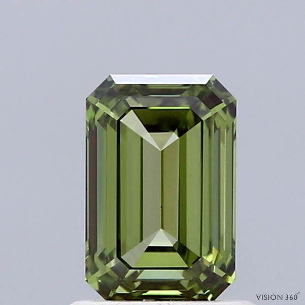 1.02 Ct. Fancy Vivid  Green Emerald Lab Grown Diamond