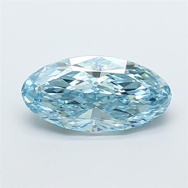 1.58 Ct. Fancy Vivid  Blue Oval Lab Grown Diamond