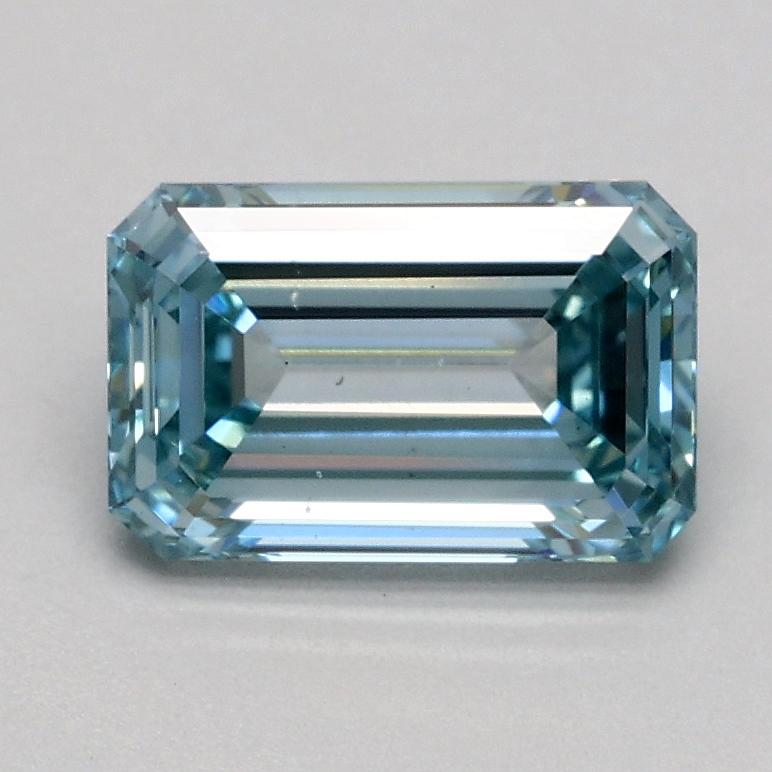 1.01 Ct. Fancy Intense Blue Emerald Lab Grown Diamond