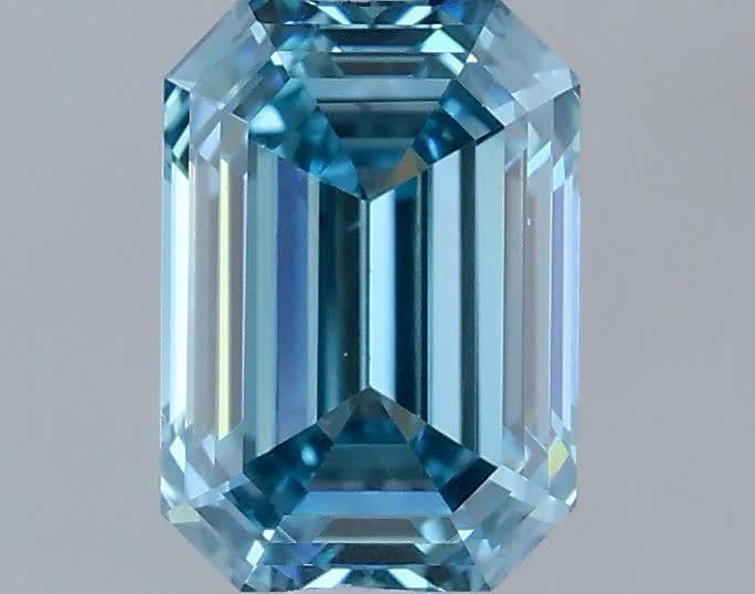 1.06 Ct. Fancy Vivid Blue Emerald Lab Grown Diamond
