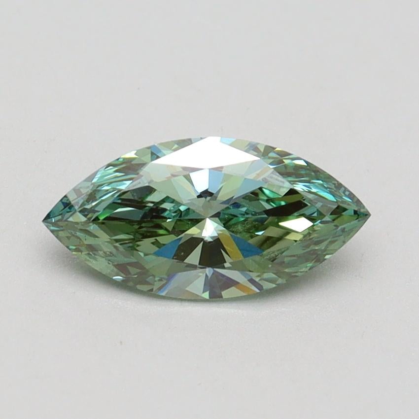 1.00 Ct. Fancy Vivid Pacific Green Marquise Lab Grown Diamond