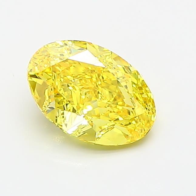 1.00 Ct. Fancy Vivid Yellow Oval Lab Grown Diamond