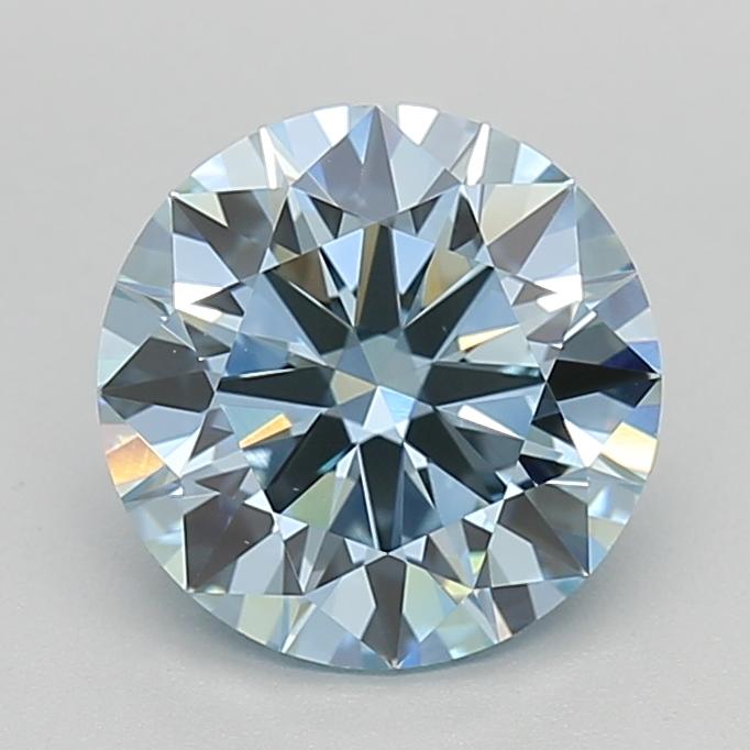 2.04 Ct. Fancy Intense Blue Round Lab Grown Diamond