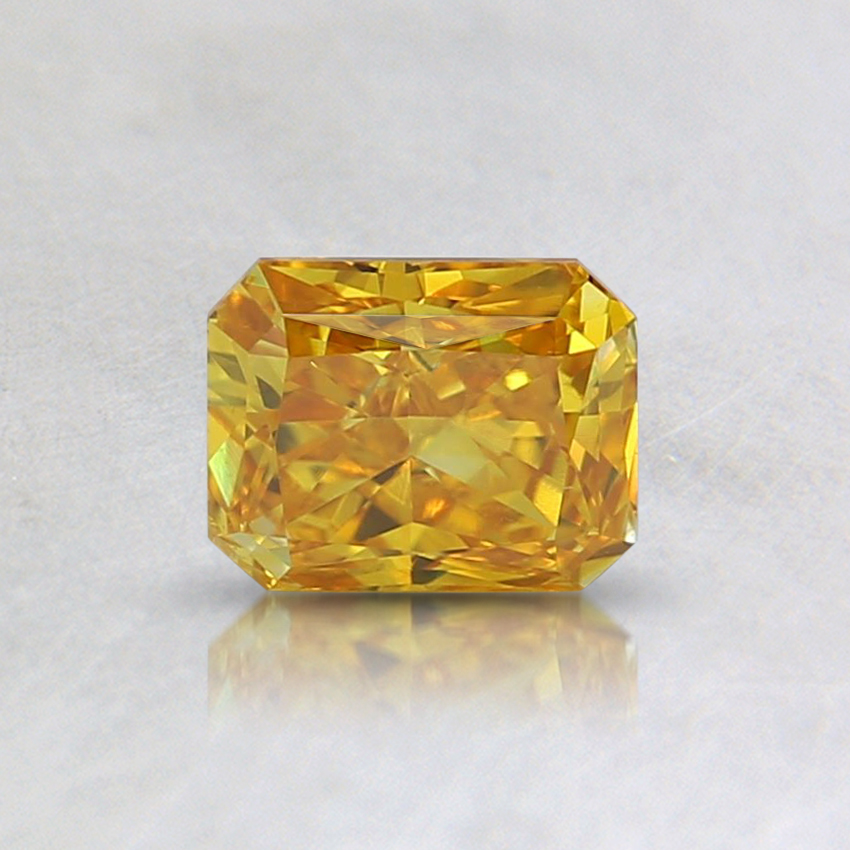 0.58 Ct. Fancy Vivid Orangy Yellow Emerald Lab Grown Diamond