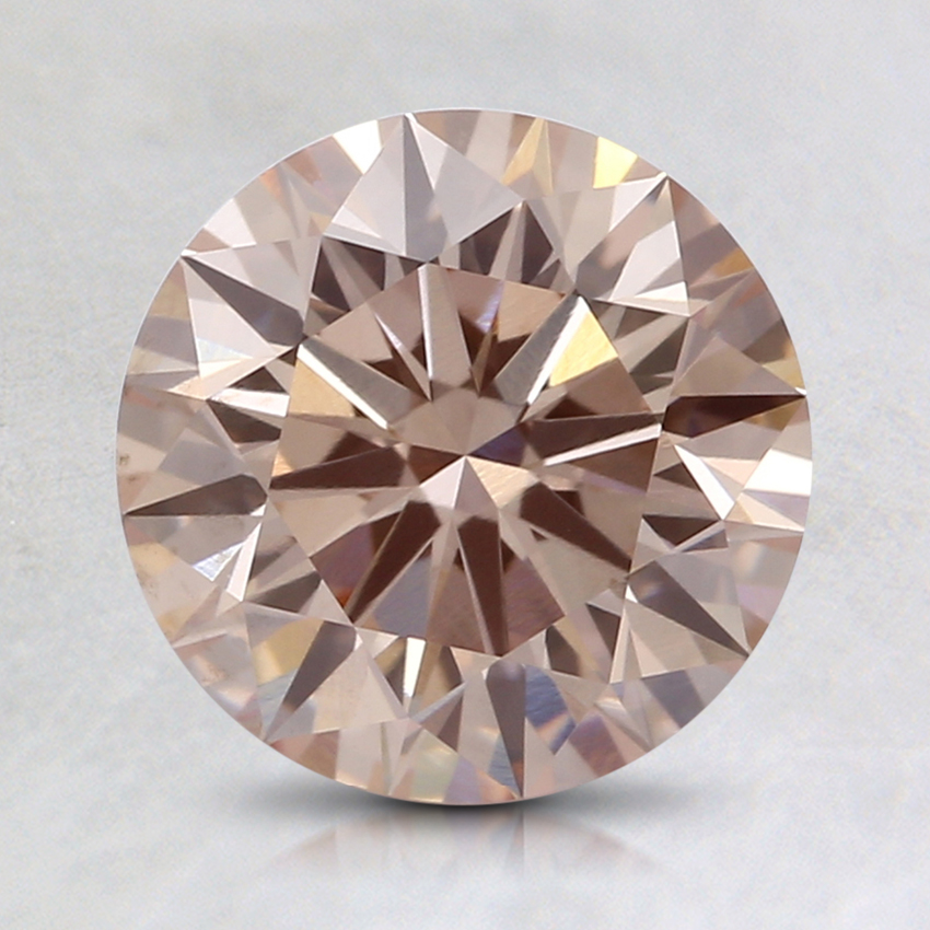 1.64 Ct. Fancy Light Orangy Pink Round Lab Grown Diamond