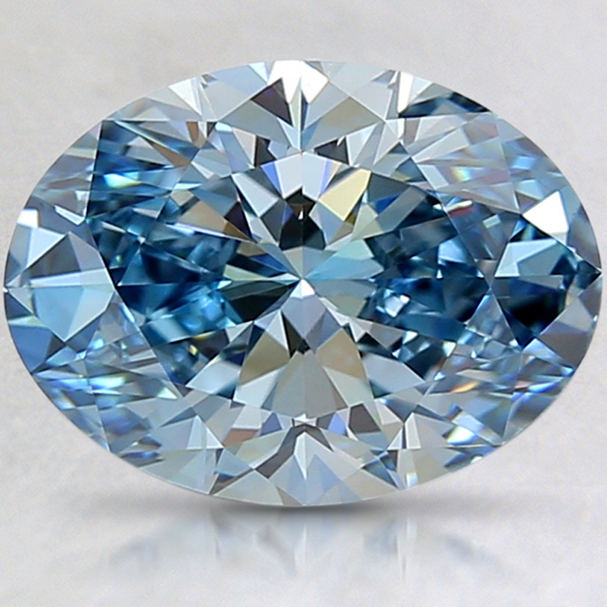 2.40 Ct. Fancy Vivid Blue Oval Lab Created Diamond