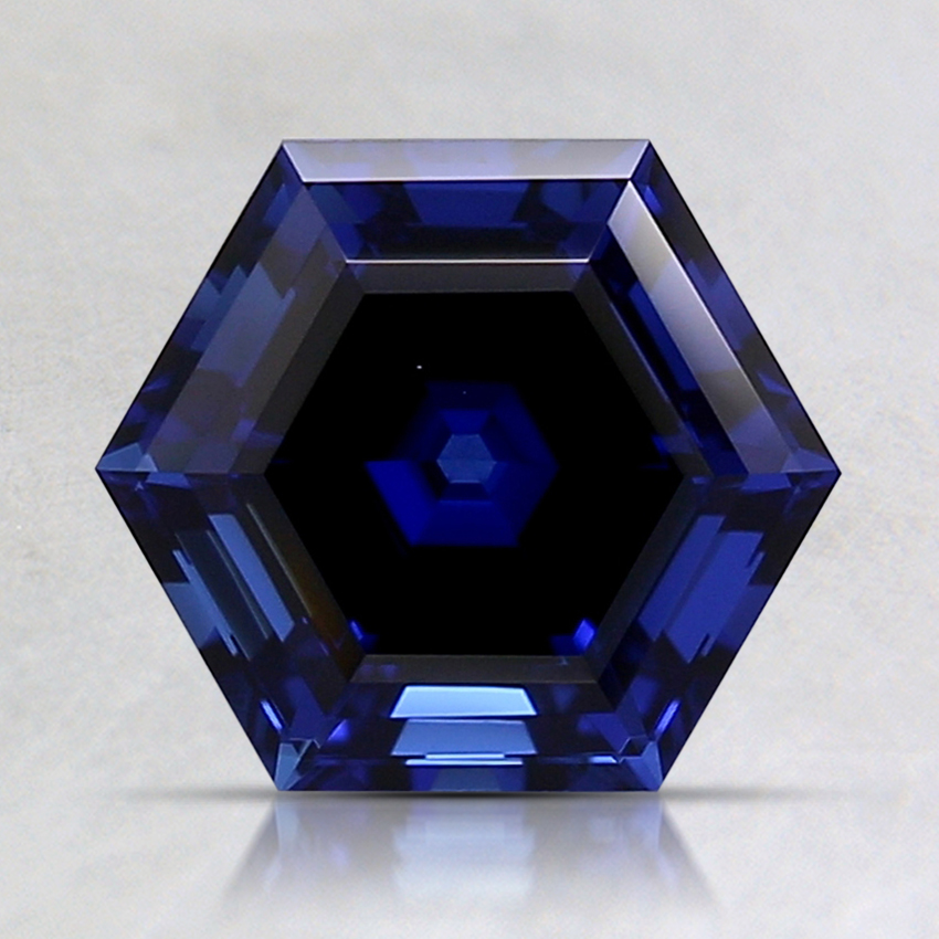 8mm Blue Hexagon Lab Created Sapphire