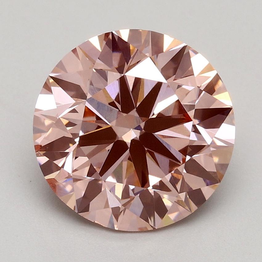 2.50 Ct. Fancy Intense Pink Round Lab Grown Diamond