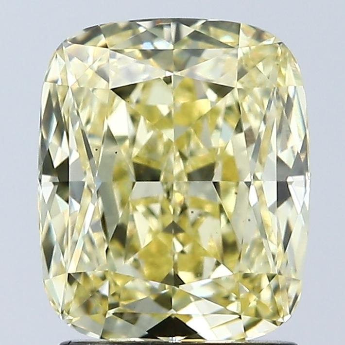 2.08 Ct. Fancy Intense Yellow Cushion Lab Grown Diamond