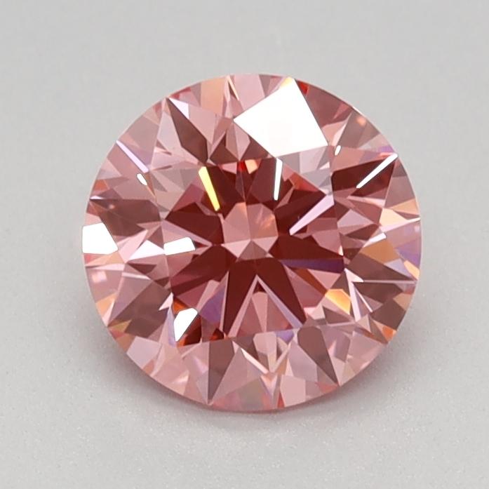 0.77 Ct. Fancy Vivid Pink Round Lab Grown Diamond