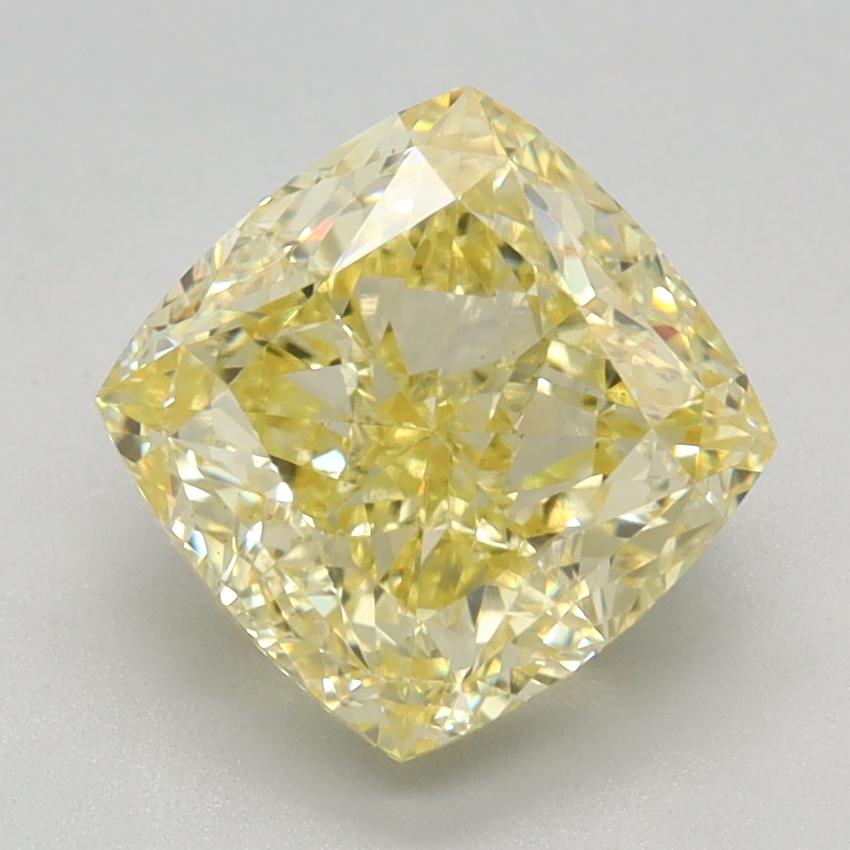 2.72 Ct. Fancy Vivid Yellow Cushion Lab Grown Diamond
