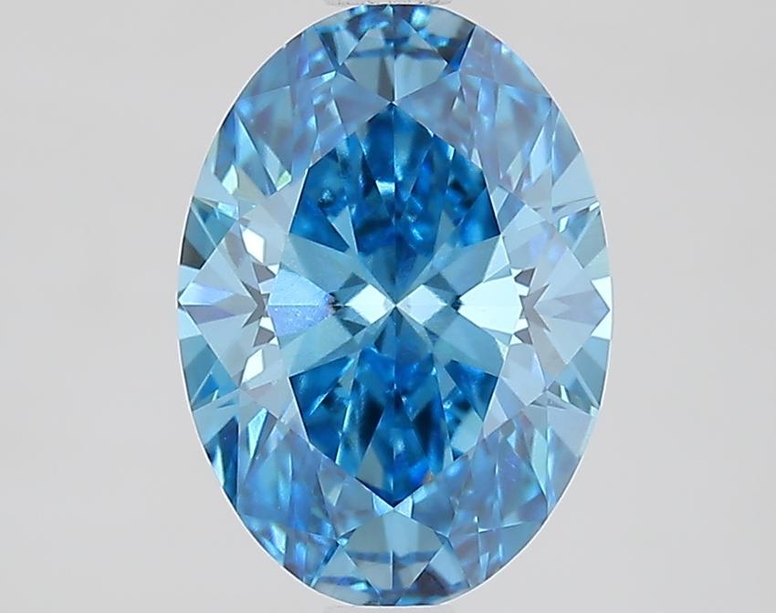 2.07 Ct. Fancy Vivid Blue Oval Lab Grown Diamond