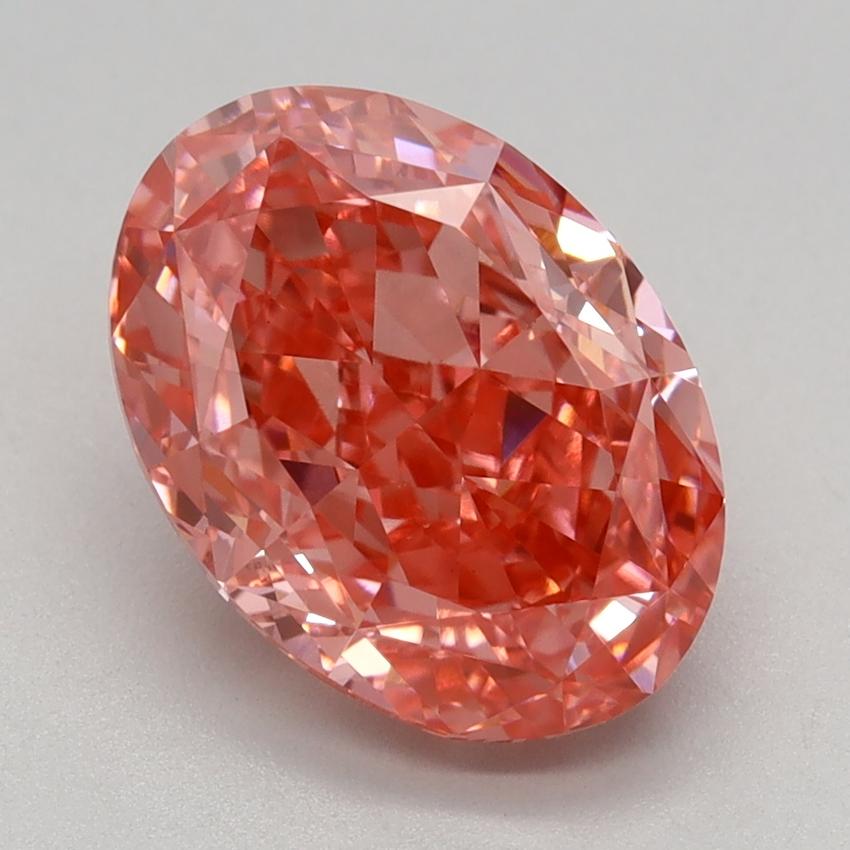 2.70 Ct. Fancy Vivid Pink Oval Lab Grown Diamond