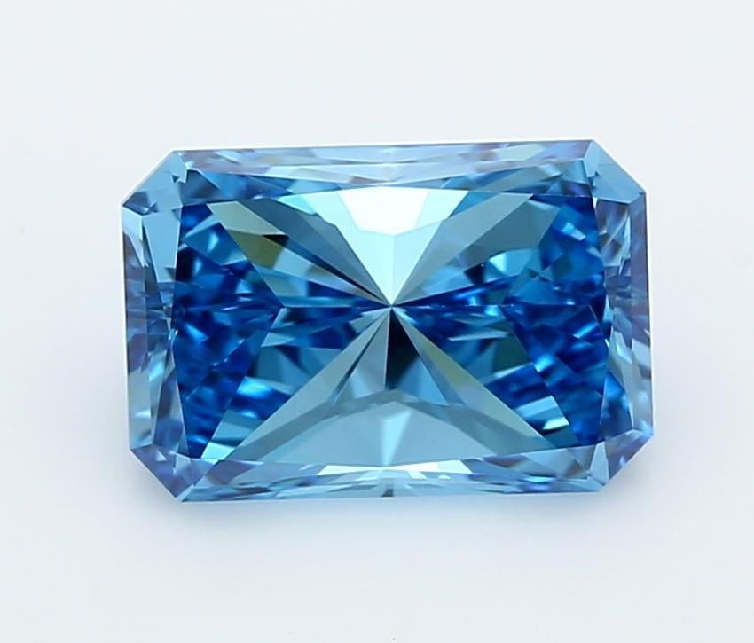 3.00 Ct. Fancy Vivid  Blue Radiant Lab Grown Diamond