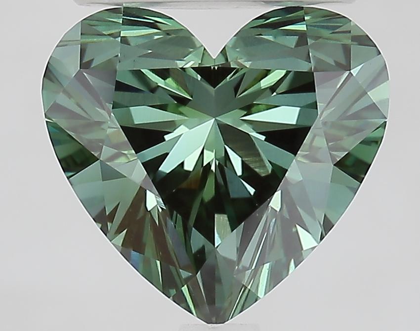 2.73 Ct. Fancy Vivid Green Heart Lab Grown Diamond