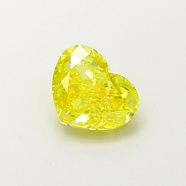 0.52 Ct. Fancy Vivid Yellow Heart Lab Grown Diamond