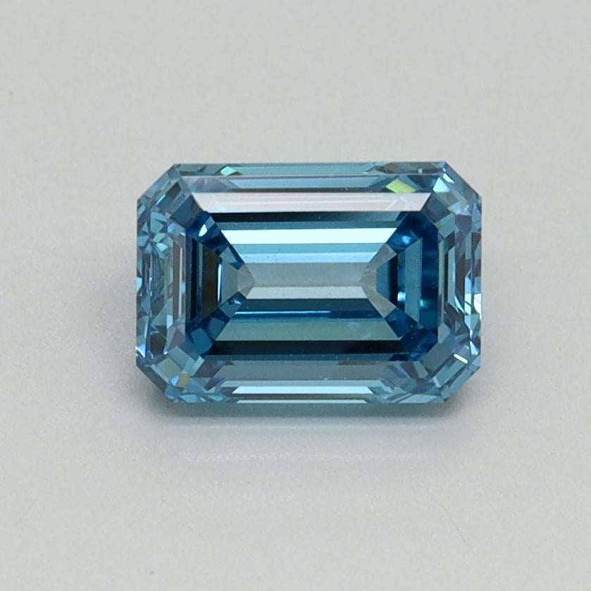1.01 Ct. Fancy Vivid Blue Emerald Lab Grown Diamond