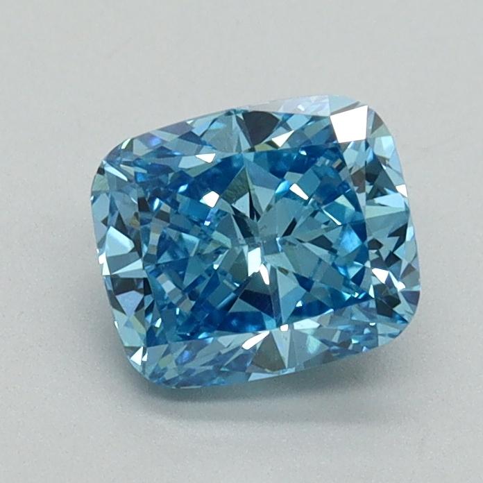 1.01 Ct. Fancy Vivid Blue Cushion Lab Grown Diamond