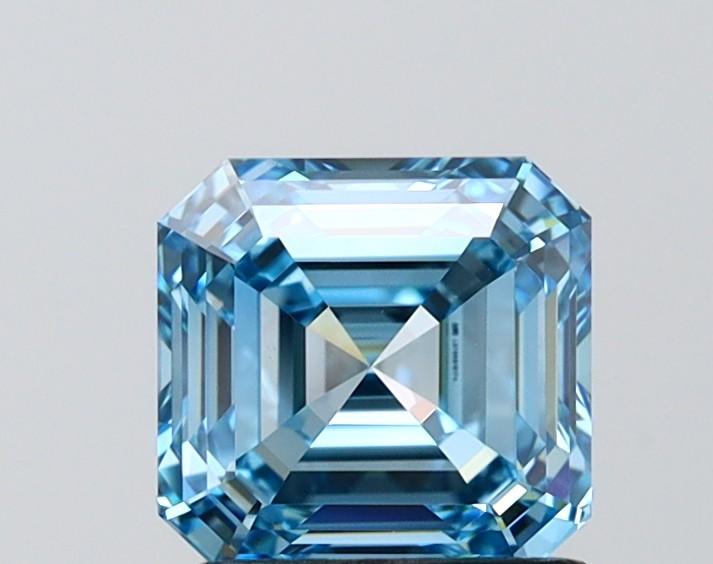 1.45 Ct. Fancy Vivid Blue Asscher Lab Grown Diamond