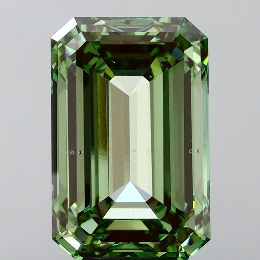 11.04 Ct. Fancy Intense Green Emerald Lab Grown Diamond