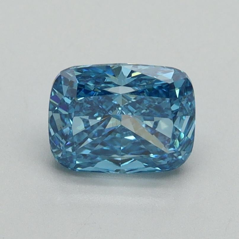 1.10 Ct. Fancy Vivid Malibu Blue Cushion Lab Grown Diamond