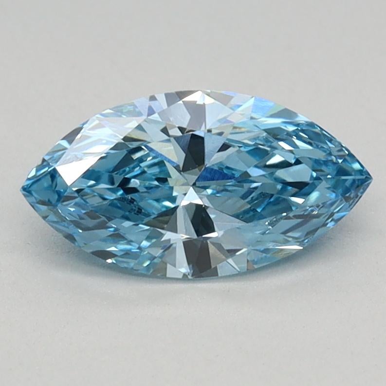 0.60 Ct. Fancy Vivid Blue Marquise Lab Grown Diamond