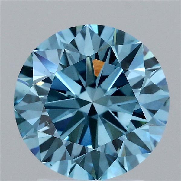 2.40 Ct. Fancy Vivid Blue Round Lab Grown Diamond
